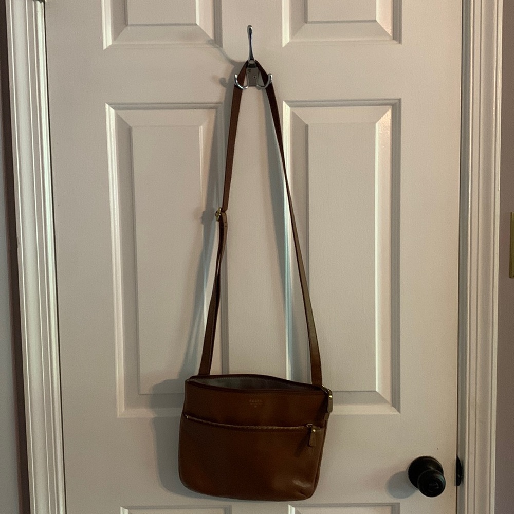 Brown Leather crossbody bag
